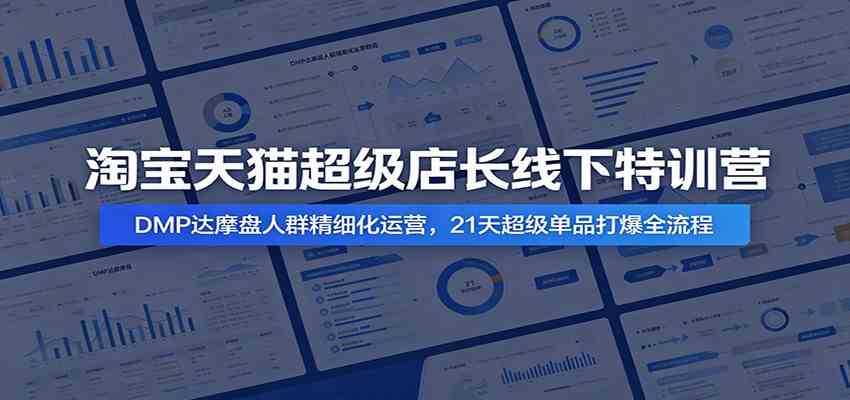淘宝天猫超级店长线下特训营：DMP达摩盘人群精细化运营，21天超级单品打爆全流程-汇课新知资源网