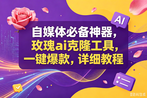 （18977期）玫瑰ai克隆工具，一键爆款ai神器，自媒体的必备工具，50多个功能，详细教程-汇课新知资源网