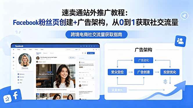 (18888期)速卖通站外推广教程:Facebook粉丝页创建+广告架构,从0到1获取社交流量-汇课新知资源网