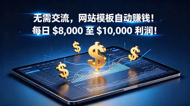 (18854期)无需交流,网站模板自动赚钱!每日 $8,000 至 $10,000 利润!【原创双语字幕】-汇课新知资源网