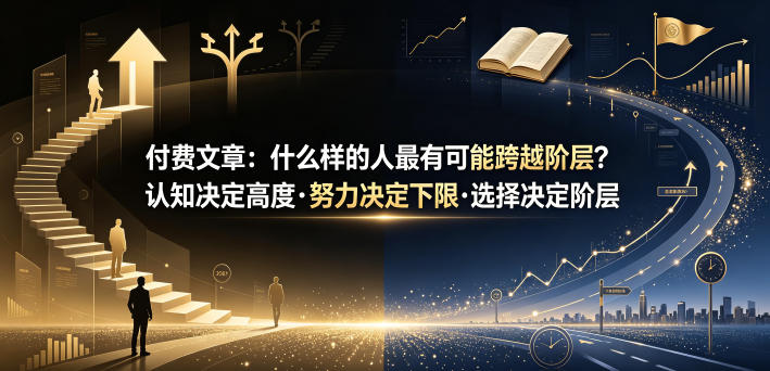 付费文章：什么样的人最有可能跨越阶层？认知决定高度·努力决定下限·选择决定阶层-汇课新知资源网