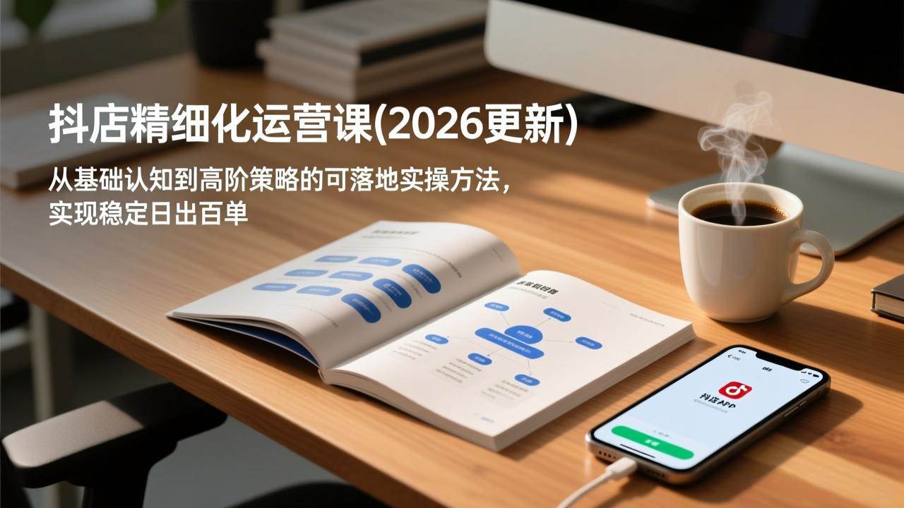 (18842期)抖店精细化运营课(更新6月),从基础认知到高阶策略的可落地实操方法,实现稳定日出百单-汇课新知资源网