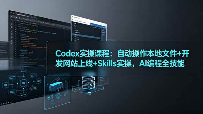 (19009期)Codex实操课程:自动操作本地文件+开发网站上线+Skills实操,AI编程全技能-汇课新知资源网