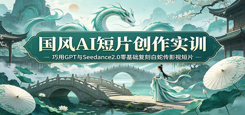 国风AI短片创作实训：巧用GPT与Seedance2.0零基础复刻白蛇传影视短片-汇课新知资源网