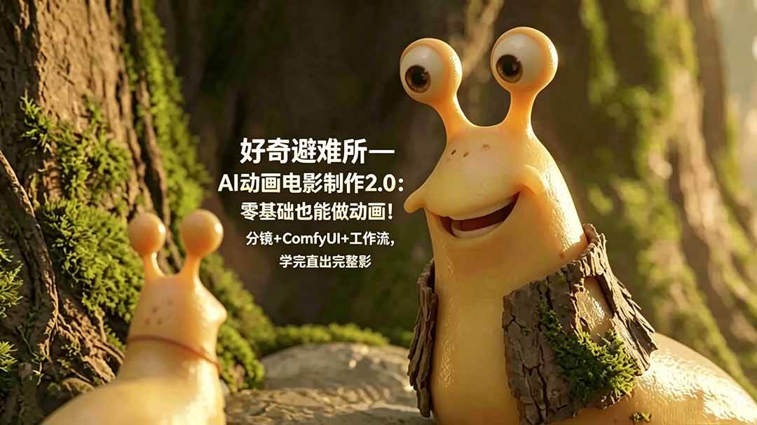 (18924期)好奇避难所—AI动画电影制作2.0:零基础也能做动画!分镜+ComfyUI+工作流,学完直出完整影片-汇课新知资源网