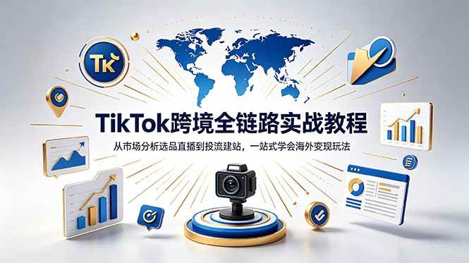 (18805期)TikTok+独立站跨境基础全套教程,拆解平台盈利逻辑,新手从零跑通变现全流程-汇课新知资源网
