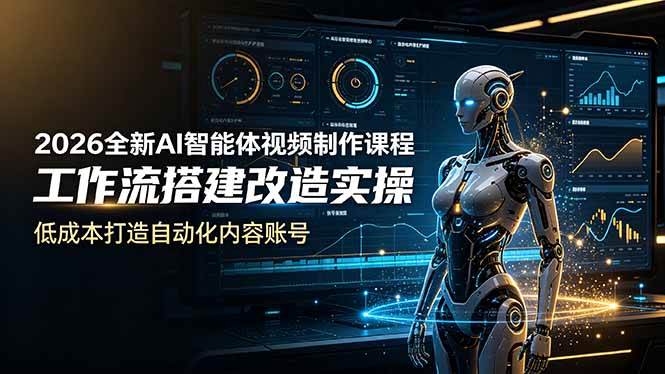 (19127期)2026全新AI Codex智能体视频制作课程,工作流搭建改造实操,低成本打造自动化内容账号-汇课新知资源网