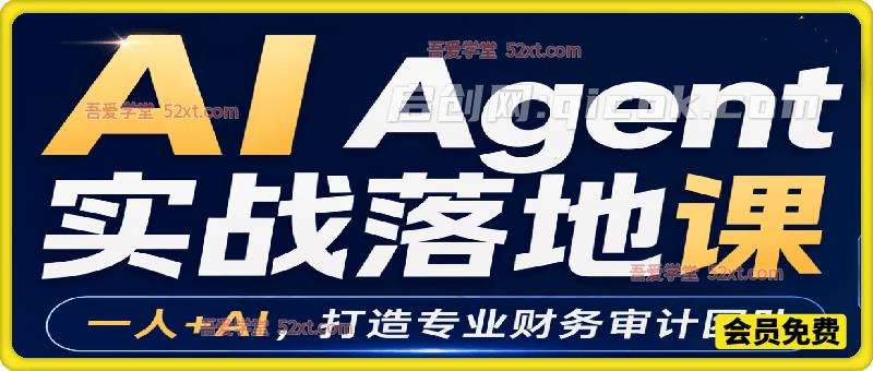 AI Agent 实战落地课，一人 + AI，打造专业财务审计团队-汇课新知资源网