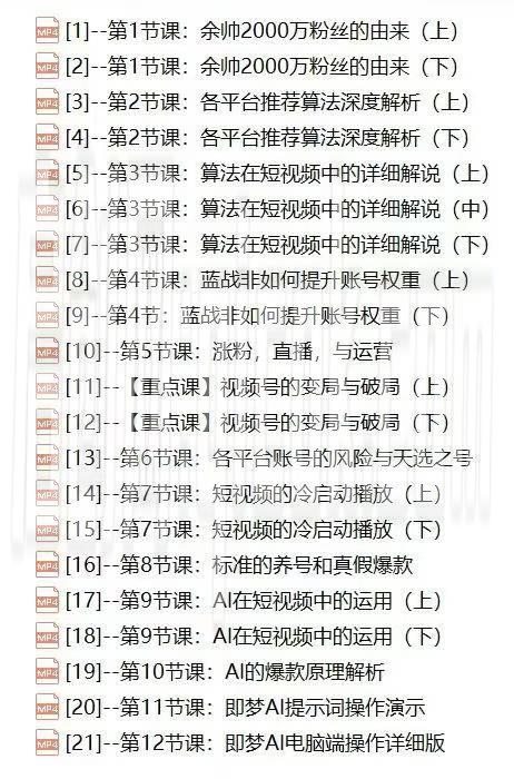 余帅-短视频底层原理提升课