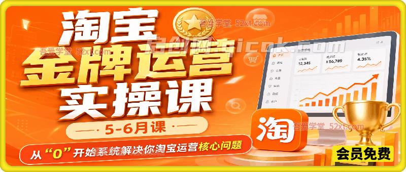 淘宝金牌运营特训班【5-6月课】, 从0开始解决淘宝运营核心问题-汇课新知资源网