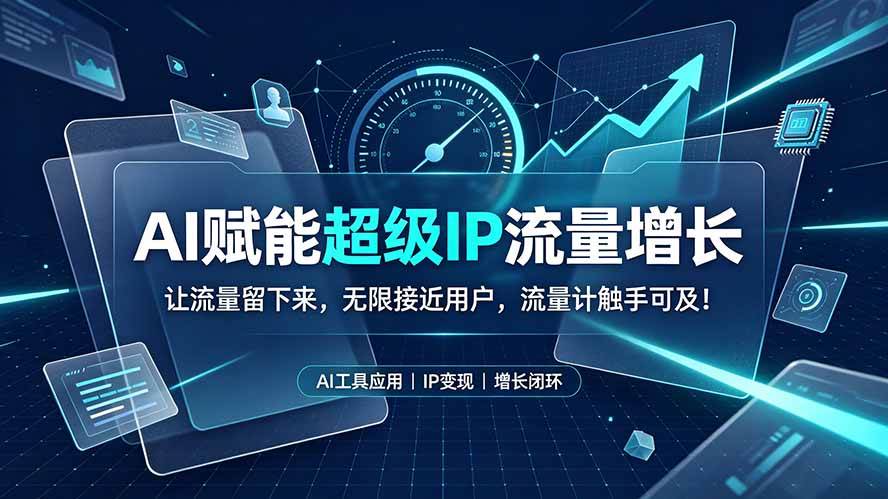 （19453期）AI赋能超级IP流量增长：让流量留下来，无限接近用户，流量计触手可及！-汇课新知资源网