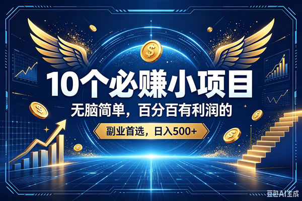 (19192期)15个必赚的小项目,百分百赚元子的,无脑简单,副业首选,日入500+-汇课新知资源网