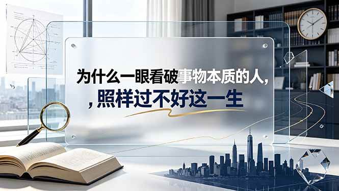 (19165期)付费文章:为什么一眼看破事物本质的人,照样过不好这一生-汇课新知资源网