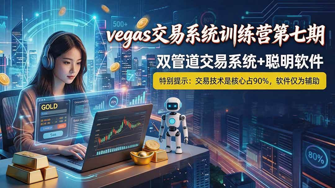 （19267期） 【3天学会手工单交易】Vegas交易技术+聪明软件，日赚50-1000U， 长期稳定，小白轻松上手-汇课新知资源网