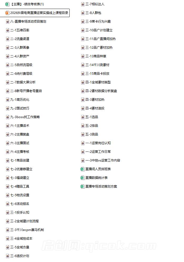 大伟电商-2026抖音电商直播运营实操课
