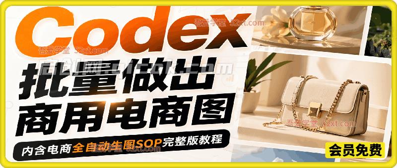 Codex批量做出商用电商图,内含电商全自动生图SOP完整版教程-汇课新知资源网
