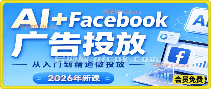AI+Facebook广告投放(2026年新课),从入门到精通学会用AI做Facebook做投放-汇课新知资源网