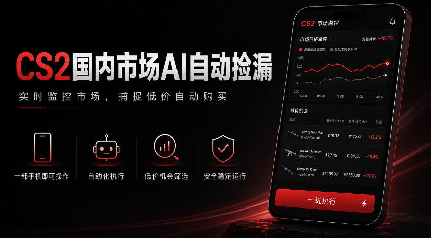 游戏市场AI自动监控,实时检测差价捡漏,简单轻松,日入300+【揭秘】-汇课新知资源网