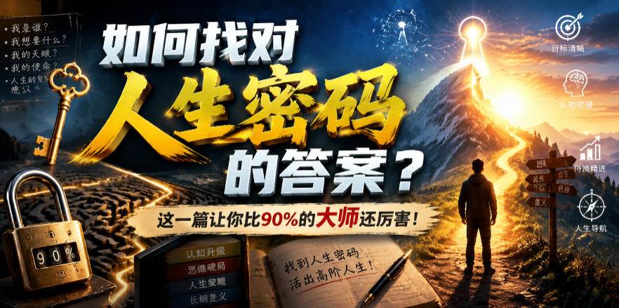 (19601期)付费文章:如何找对人生密码的答案?这一篇让你比90%的大师还厉害!-汇课新知资源网