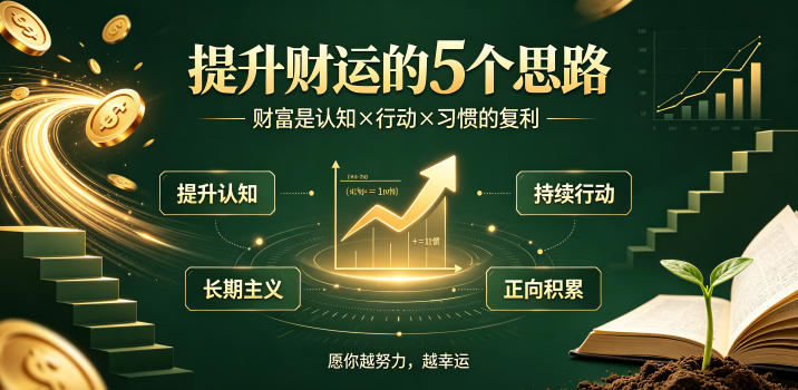 付费文章:提升财运的5个思路——财富是认知x行动x习惯的复利,愿你越努力,越幸运-汇课新知资源网