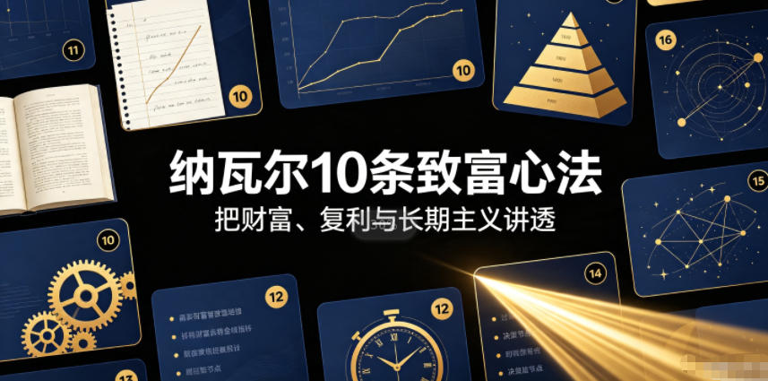 付费文章：纳瓦尔10条致富心法-汇课新知资源网