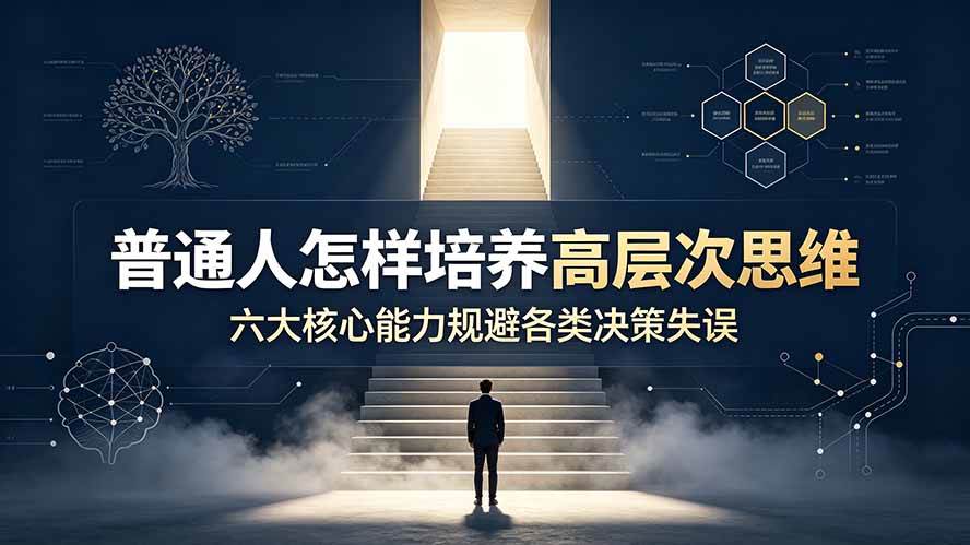 （19479期）付费文章：普通人怎样培养高层次思维，六大核心能力规避各类决策失误-汇课新知资源网