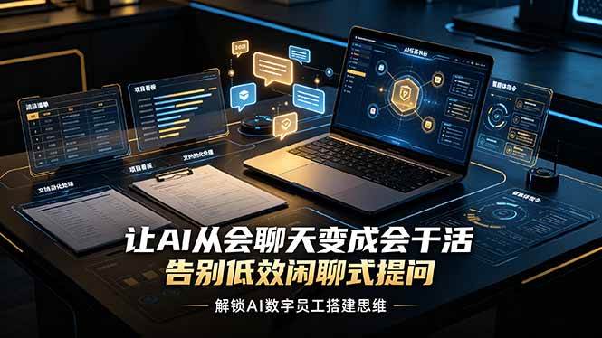 (19130期)让AI从会聊天变成会干活,告别低效闲聊式提问,解锁AI数字员工搭建思维-汇课新知资源网