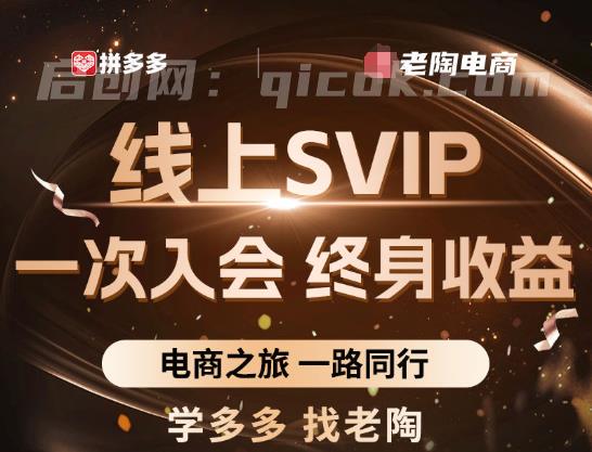 老陶电商拼多多线上SVIP26年7月29日更新(价值1780元)-汇课新知资源网