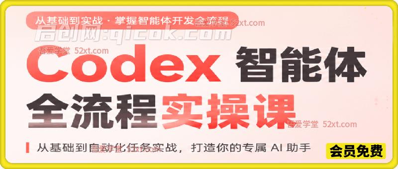 Codex 智能体全流程实操课,从基础到自动化任务实战-汇课新知资源网