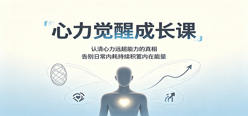 心力觉醒成长课:认清心力远超能力的真相,告别日常内耗持续积蓄内在能量-汇课新知资源网