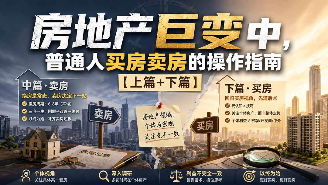 （20021期）付费文章：房地产巨变中，普通人买房卖房的操作指南【上篇+下篇】-汇课新知资源网