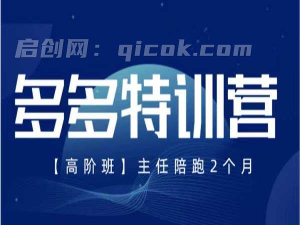 纪主任-多多特训营2026年7月31更新(价值5288元)-汇课新知资源网