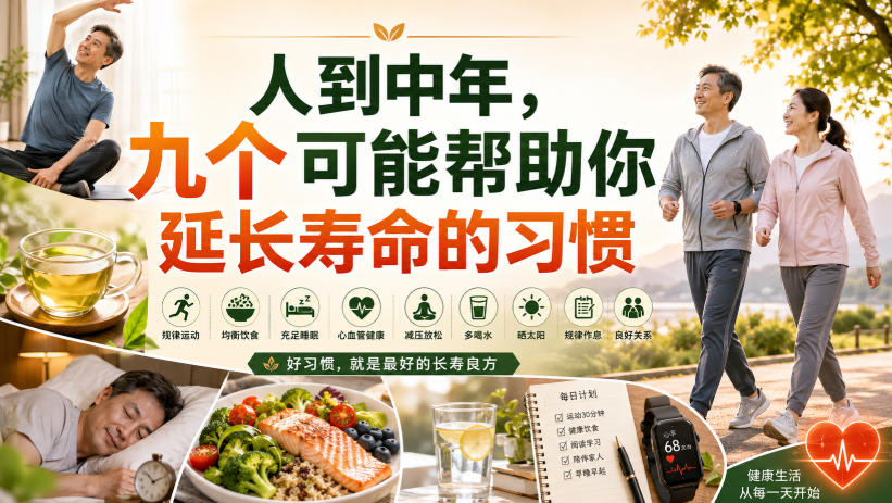 付费文章:人到中年,九个可能帮助你延长寿命的习惯-汇课新知资源网