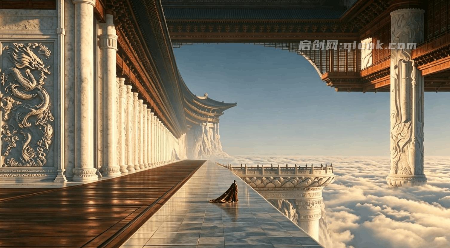 AIGC东方中式美学天庭天宫AI电影级提示词合集，上了CCTV的AI视频，包含MJ实操课程