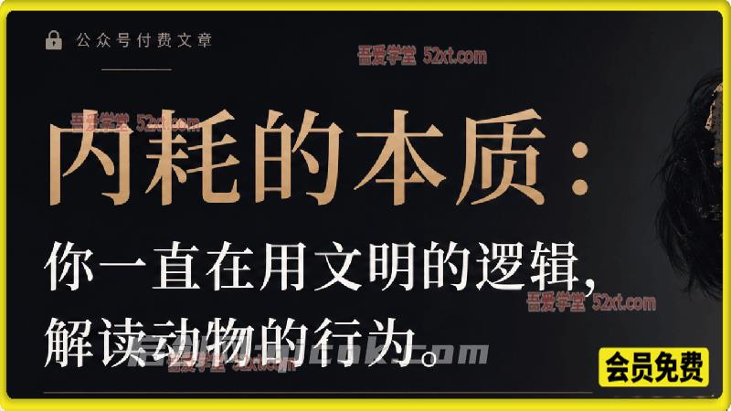 公众号付费文章——内耗的本质：你一直在用文明的逻辑，解读动物的行为-汇课新知资源网