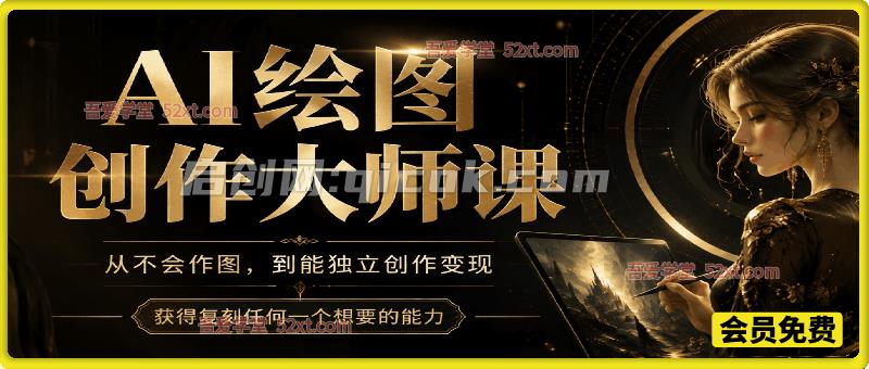 AI绘图创作大师课,从不会作图,到能独立创作变现,获得复刻任何一个想要的能力 AI绘图创作大师课,从不会作图,到能独立创作变现,获得复刻任何一个想要的能力