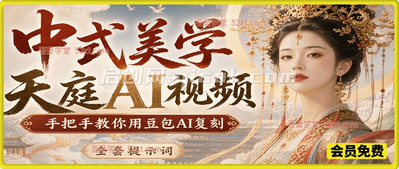 爆火海外的中式美学天庭AI视频,手把手教你用豆包AI复刻(附全套提示词)-汇课新知资源网
