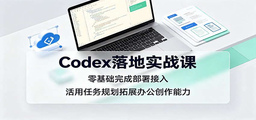 Codex落地实战课:零基础完成部署接入,活用任务规划拓展办公创作能力-汇课新知资源网