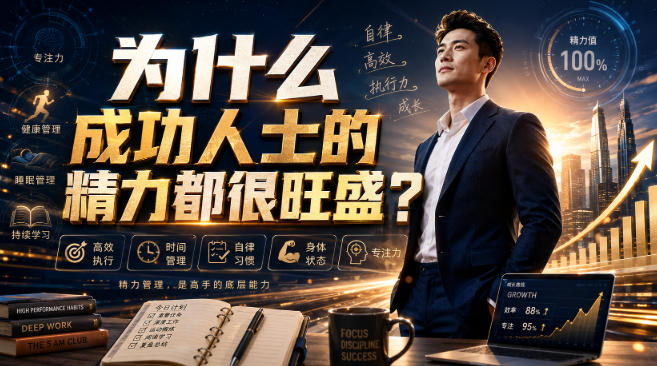 付费文章：为什么成功人士的精力都很旺盛？-汇课新知资源网
