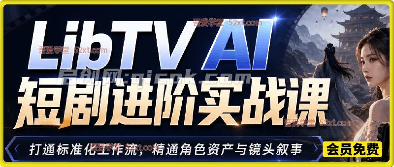LibTV AI 短剧进阶实战课,打通标准化工作流,精通角色资产与镜头叙事 LibTV AI 短剧进阶实战课,打通标准化工作流,精通角色资产与镜头叙事