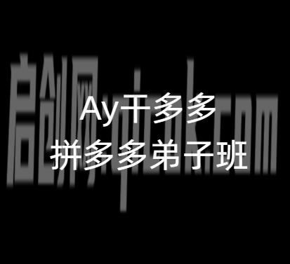 Ay干多多-拼多多弟子班2026年8月(价值3980元)-汇课新知资源网