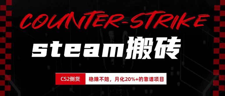 （19918期）steam搬砖，倒卖cs2饰品，达到月化20%+的收益，真正的靠谱可落地长期项目-汇课新知资源网
