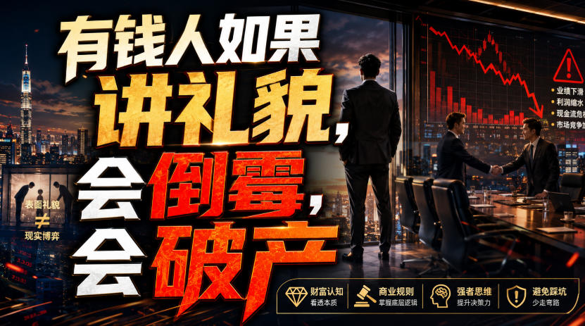 付费文章：有钱人如果讲礼貌，会倒霉，会破产-汇课新知资源网
