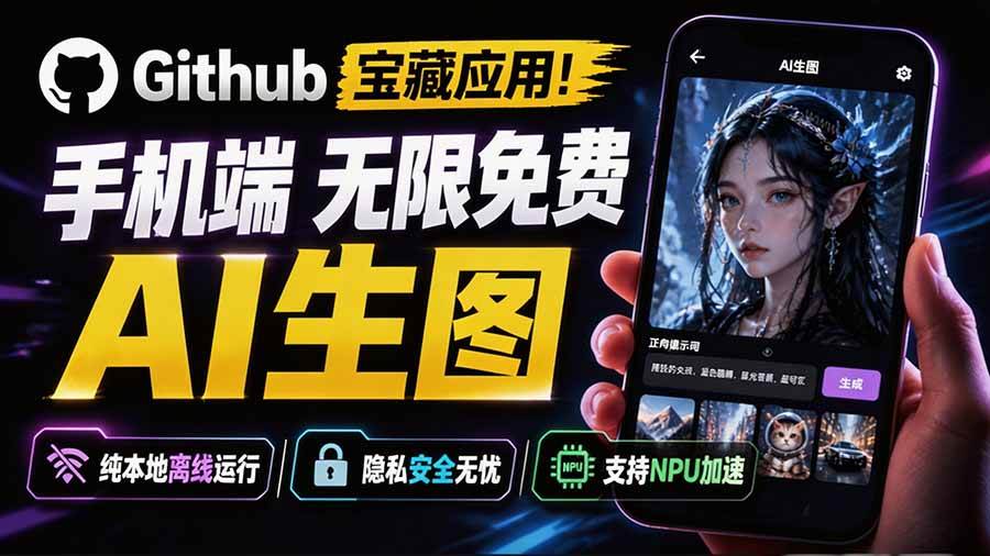 (19681期)Github宝藏应用!手机端无限免费AI 生图,纯本地离线运行,支持NPU加速 斩获3.1k stars,local-dream-汇课新知资源网