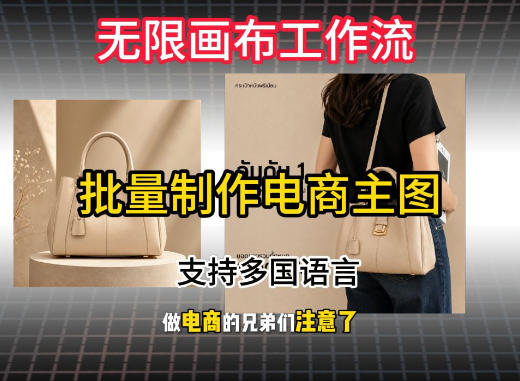 无限画布工作流搭建教程，一键电商主图批量制作，批量下载，支持多国语言-汇课新知资源网