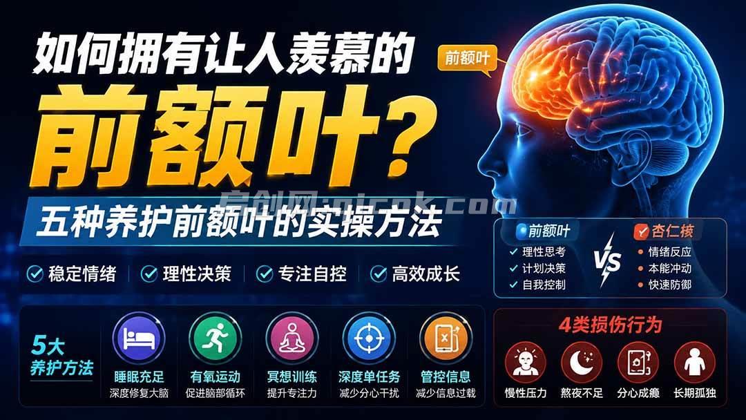 （19805期）付费文章：如何拥有让人羡慕的前额叶？五种养护前额叶的实操方法-汇课新知资源网