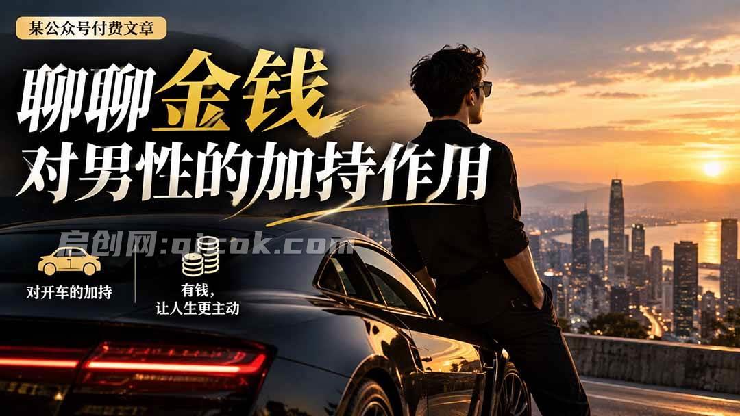 （20627期）【无水印】某公众号付费文章：聊聊金钱对男性的加持作用