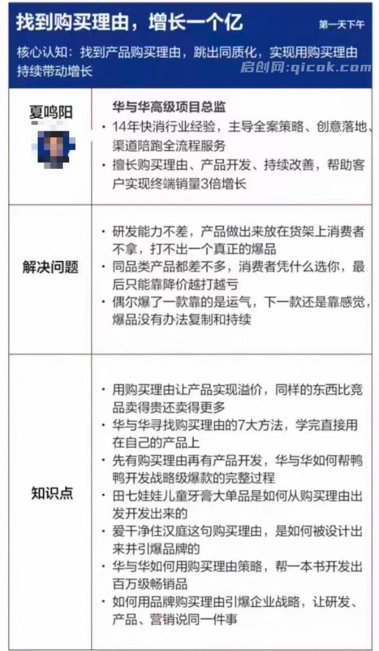 华与华营销战略落地班2026年6月线下课(价值9980元)