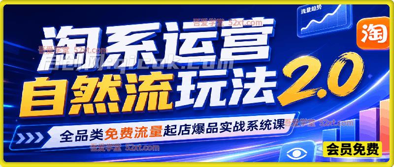 淘系运营自然流玩法 2.0，全品类免费流量起店爆品实战系统课