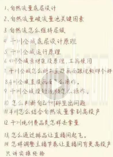 熠东电商-抖音直播千川全域26年9月1-4号(价值2980元)